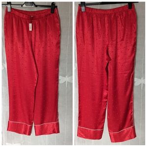 Victoria's Secret red lounge sleep pants pockets sz M new